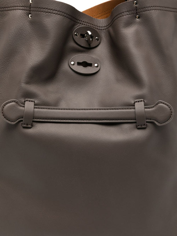 Zanellato A'Spasso Saeta Medium Leather Handbag Brown