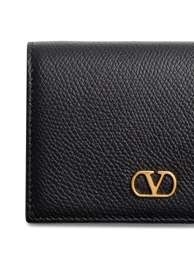 Valentino Garavani VLogo Signature Leather Wallet Black