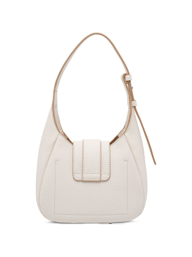 Hogan Mini Leather Hobo Bag White