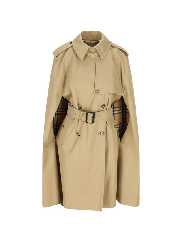 Burberry Cotton Trench Coat Beige
