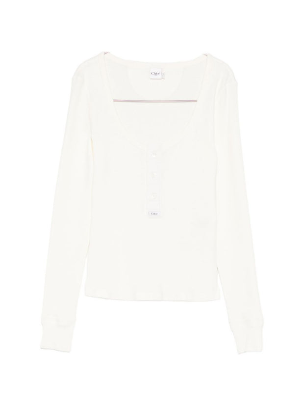 Chloé Cotton Sweater White