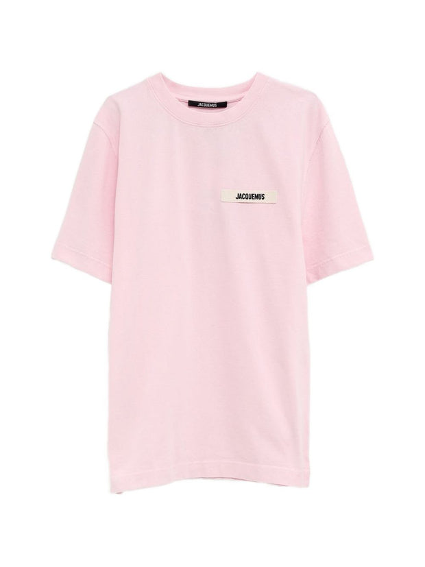 JACQUEMUS Logo Cotton T-shirt Pink
