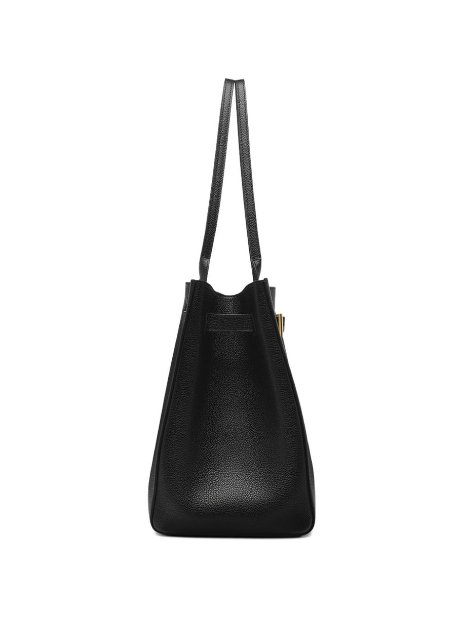Tom Ford Audrey Medium Leather Tote Black