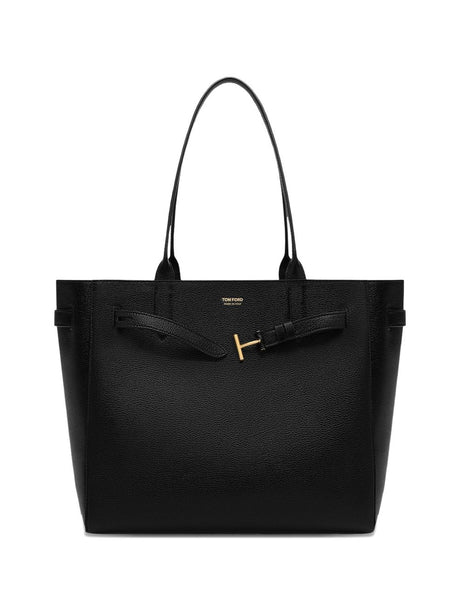 Tom Ford Audrey Medium Leather Tote Black