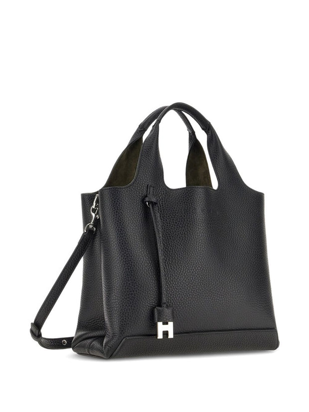 Hogan Small Leather Tote Black