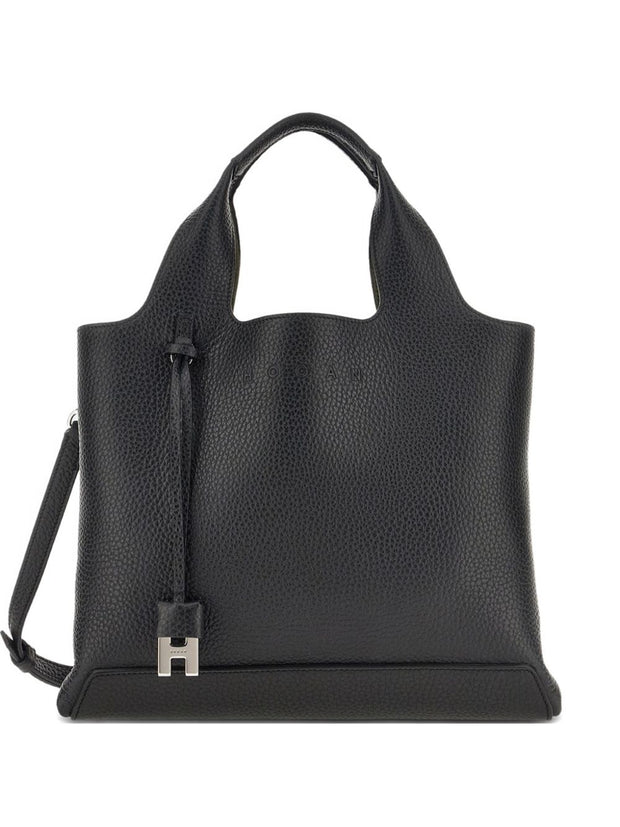 Hogan Small Leather Tote Black