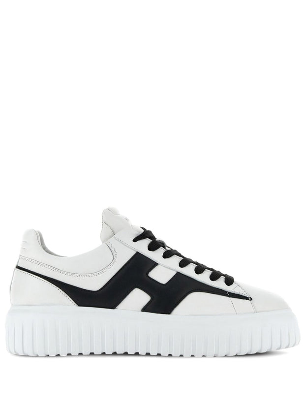 Hogan H-Stripes Leather Sneakers Black