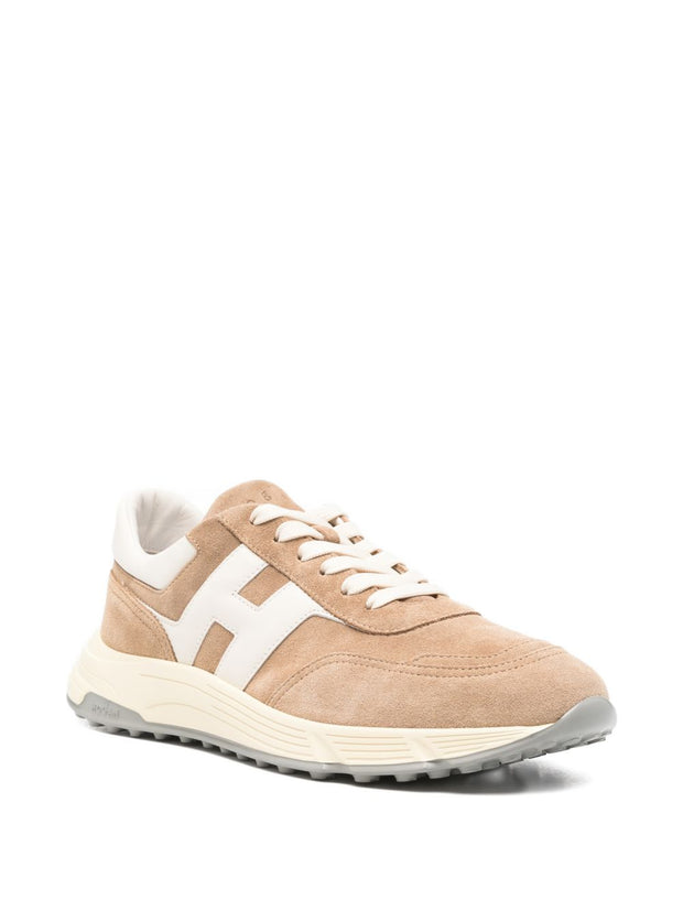 Hogan Hyperlight Leather Sneakers Beige