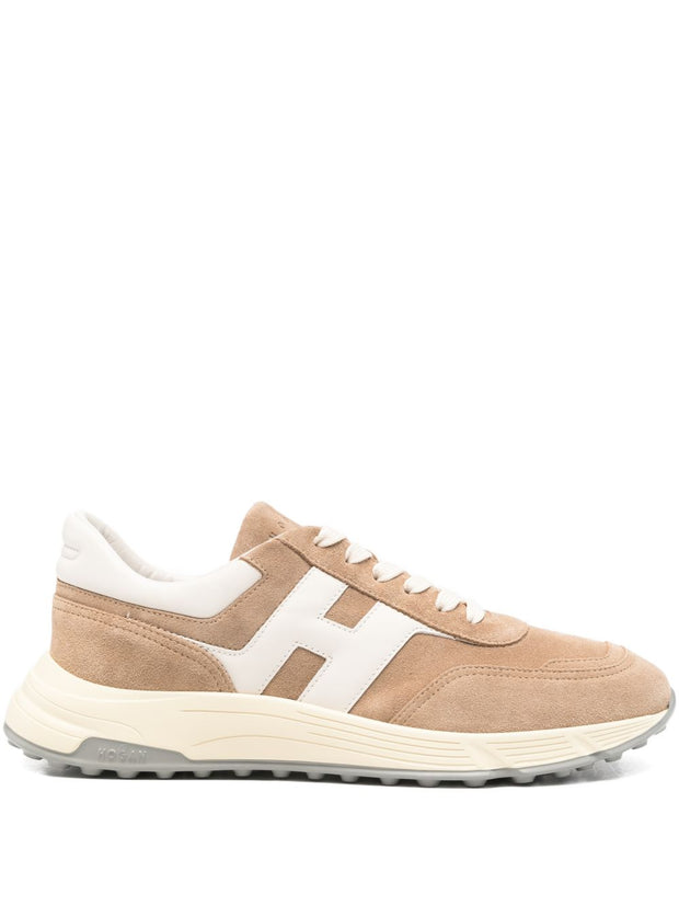 Hogan Hyperlight Leather Sneakers Beige