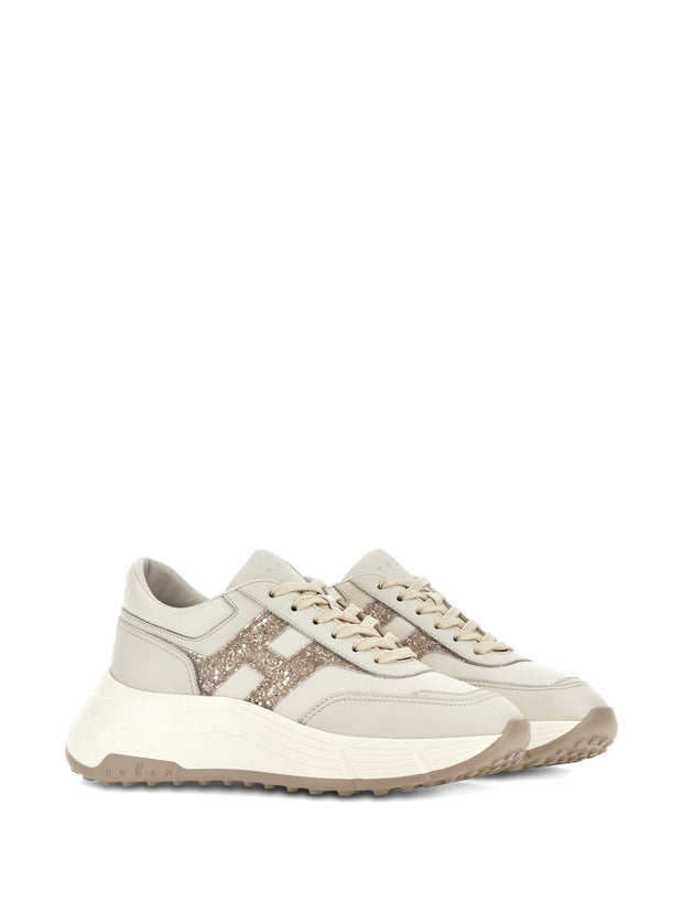 Hogan Hi-Fi Leather Sneakers Ivory