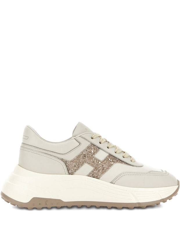 Hogan Hi-Fi Leather Sneakers Ivory