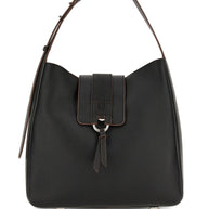 Hogan Leather Hobo Bag Black