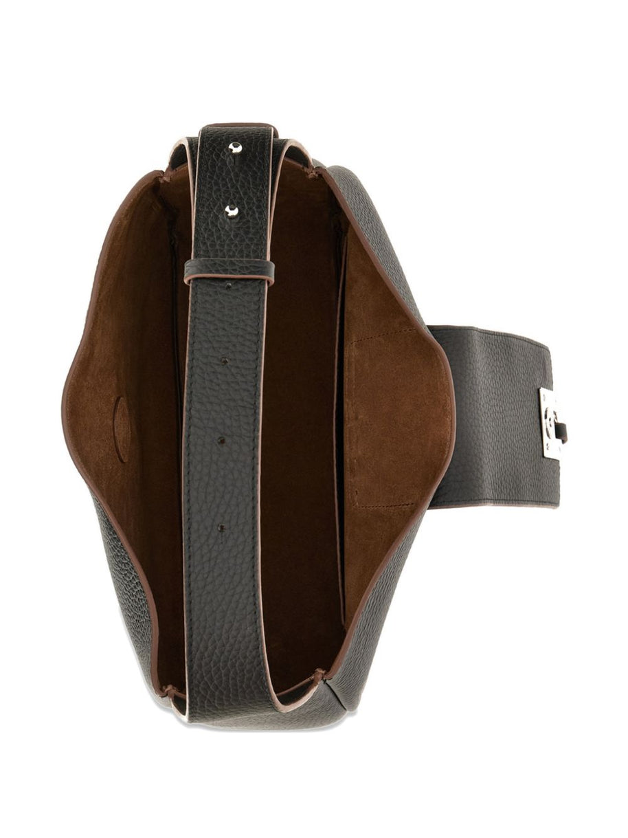 Hogan Leather Hobo Bag Black