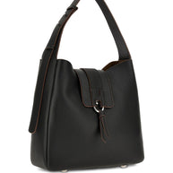 Hogan Leather Hobo Bag Black