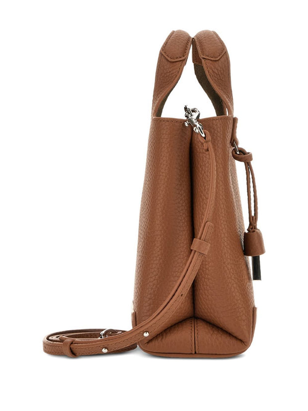 Hogan Mini Leather Tote Brown
