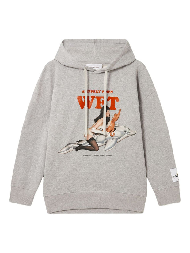 Stella McCartney Jeff Koons Cotton Hoodie Light Grey