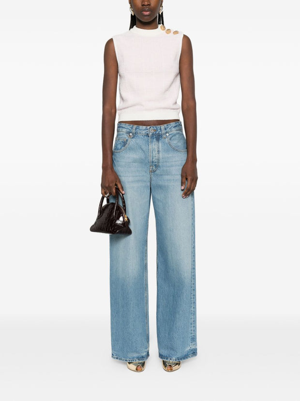 Balmain Tweed Tank Top Pink