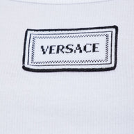 Versace Logo Cotton Tank Top White