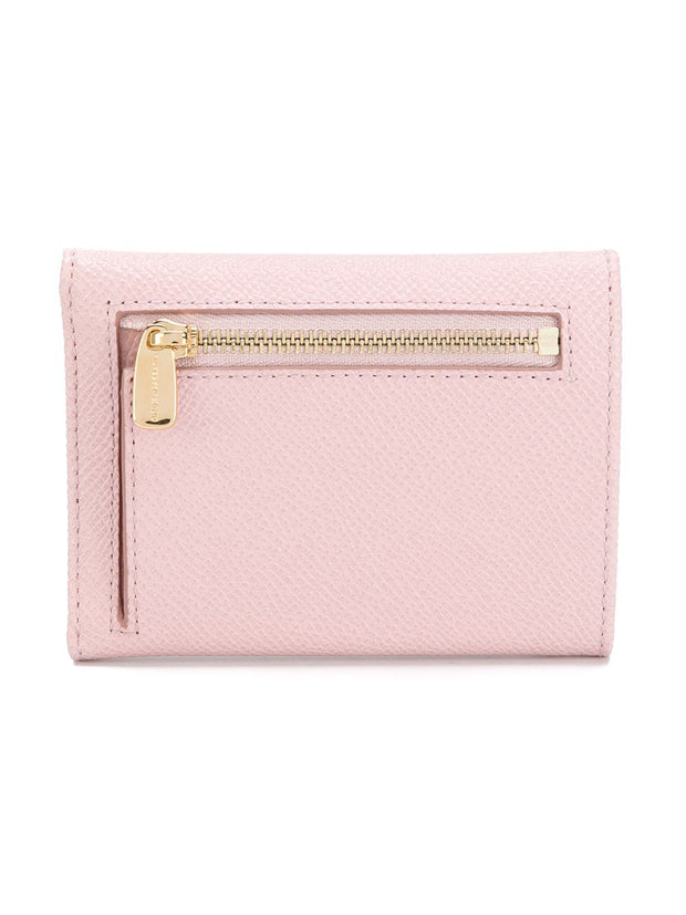 Dolce & Gabbana  Leather Flap French Wallet  Pink