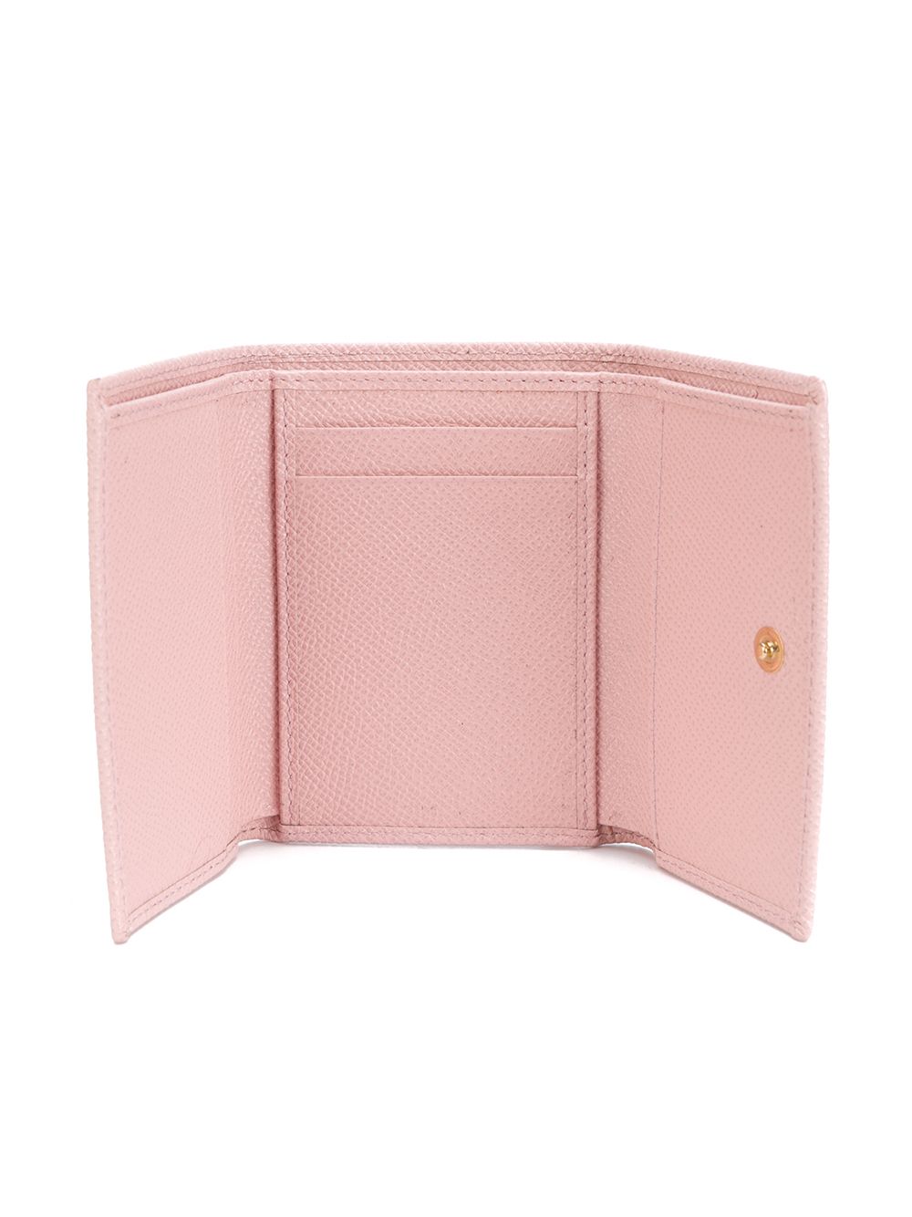 Dolce & Gabbana  Leather Flap French Wallet  Pink