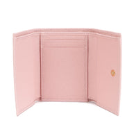 Dolce & Gabbana  Leather Flap French Wallet  Pink