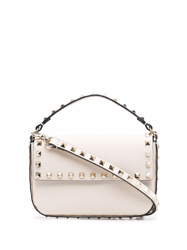 Valentino Garavani Rockstud Leather Mini Bag Ivory