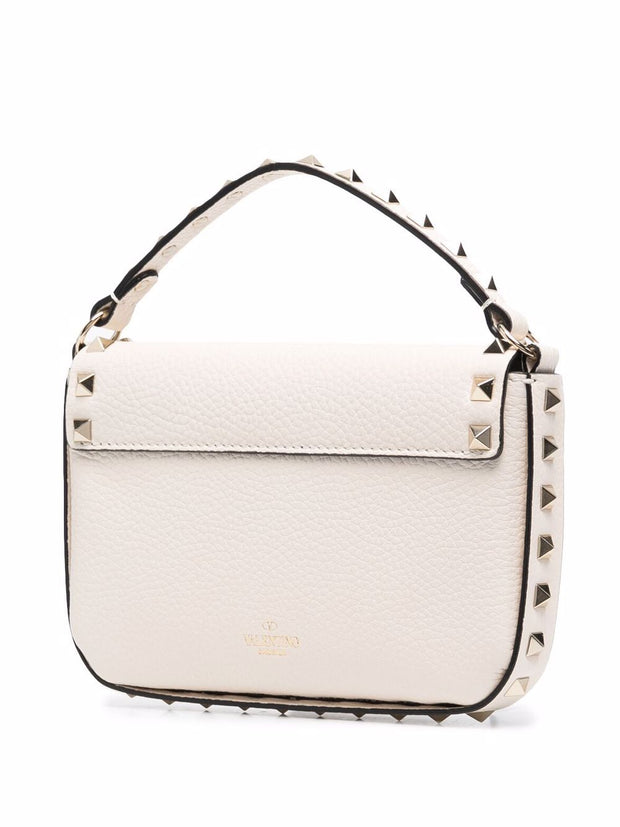 Valentino Garavani Rockstud Leather Mini Bag Ivory