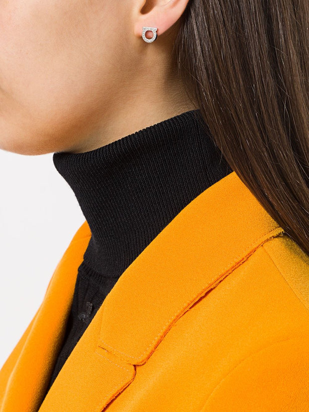 Ferragamo Gancini Earrings Silver