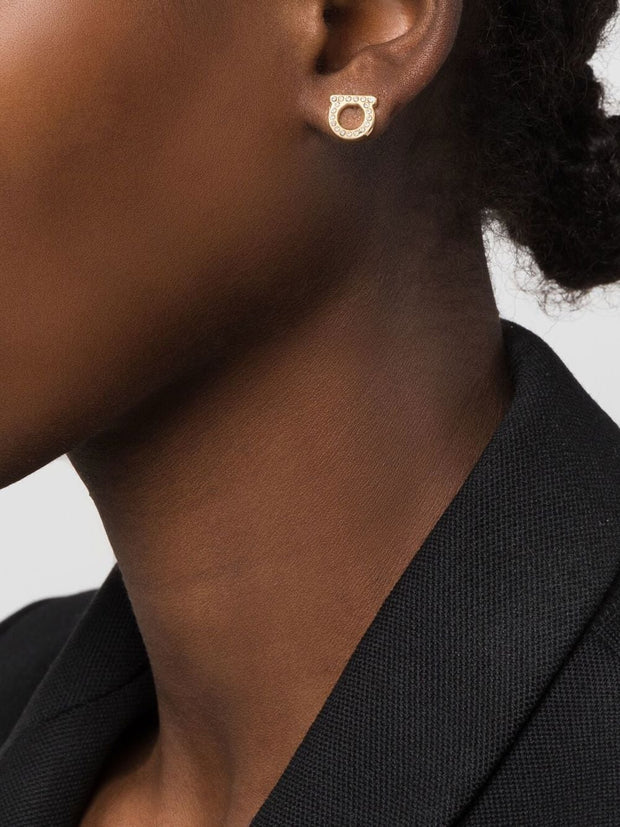 Ferragamo Gancini Earrings Golden