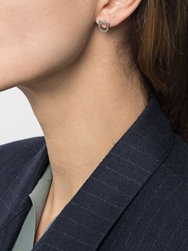 Ferragamo Gancini Earrings Silver