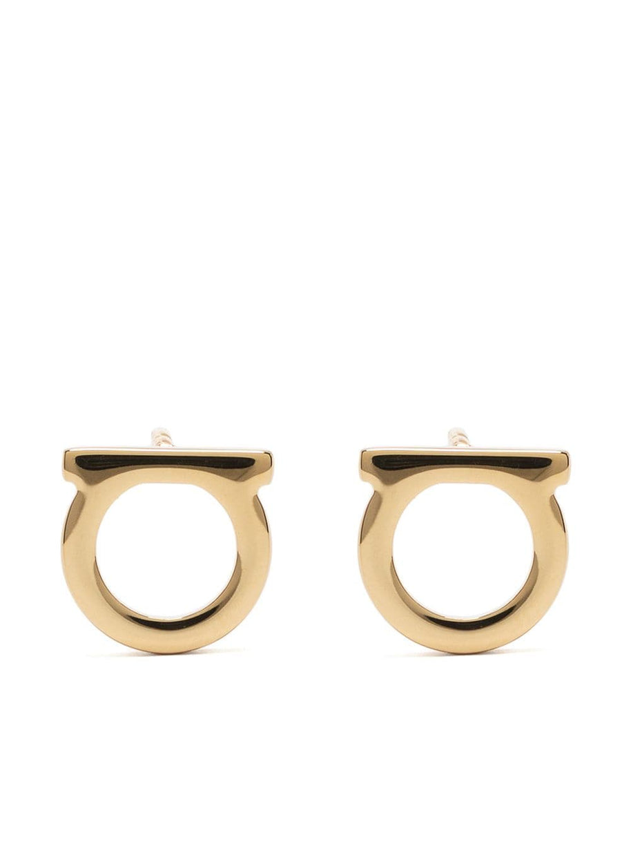 Ferragamo Gancini Earrings Golden