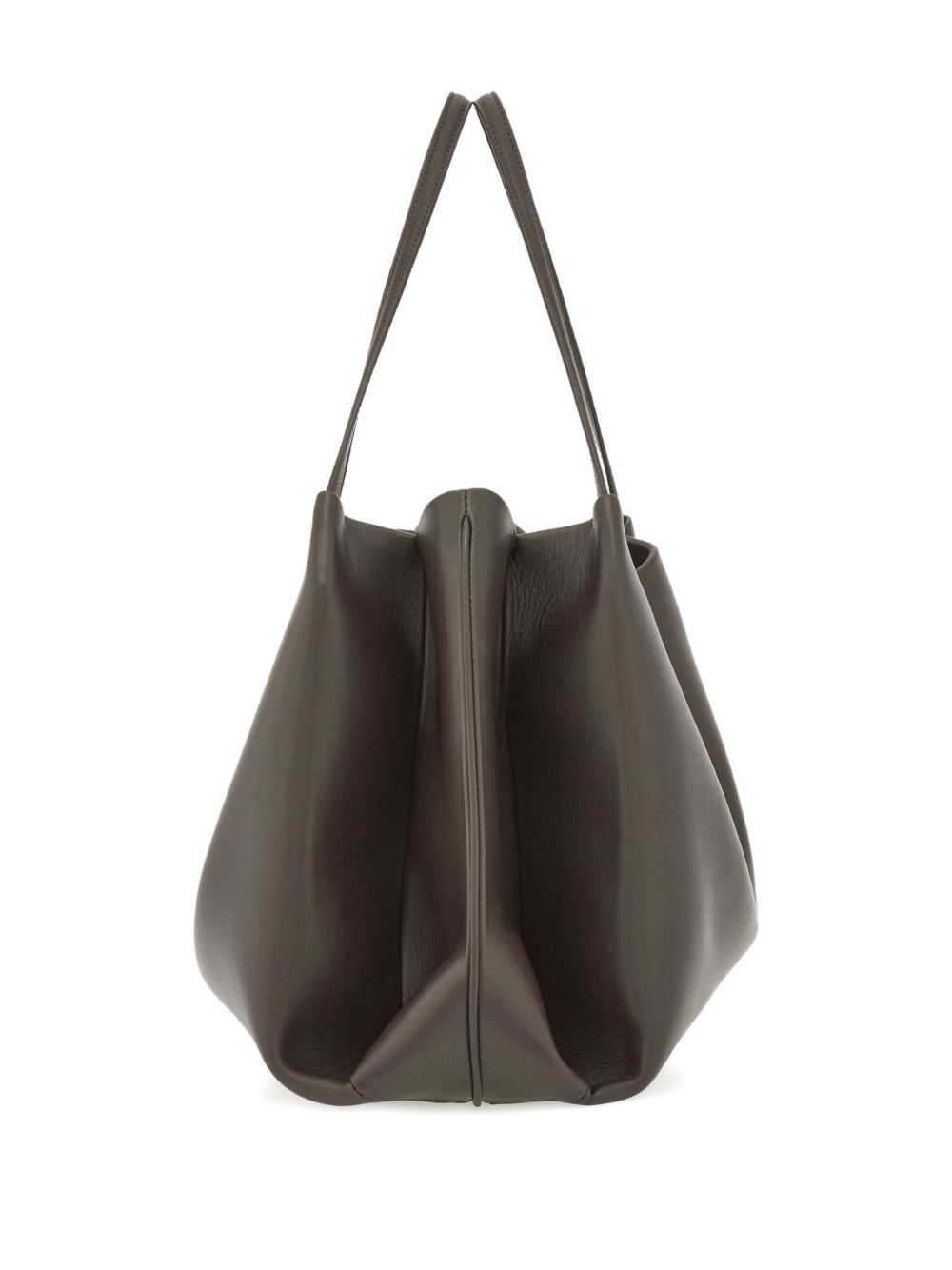 Ferragamo Medium Leather Shoulder Bag Grey