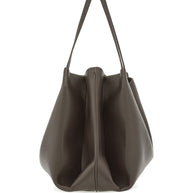 Ferragamo Medium Leather Shoulder Bag Grey