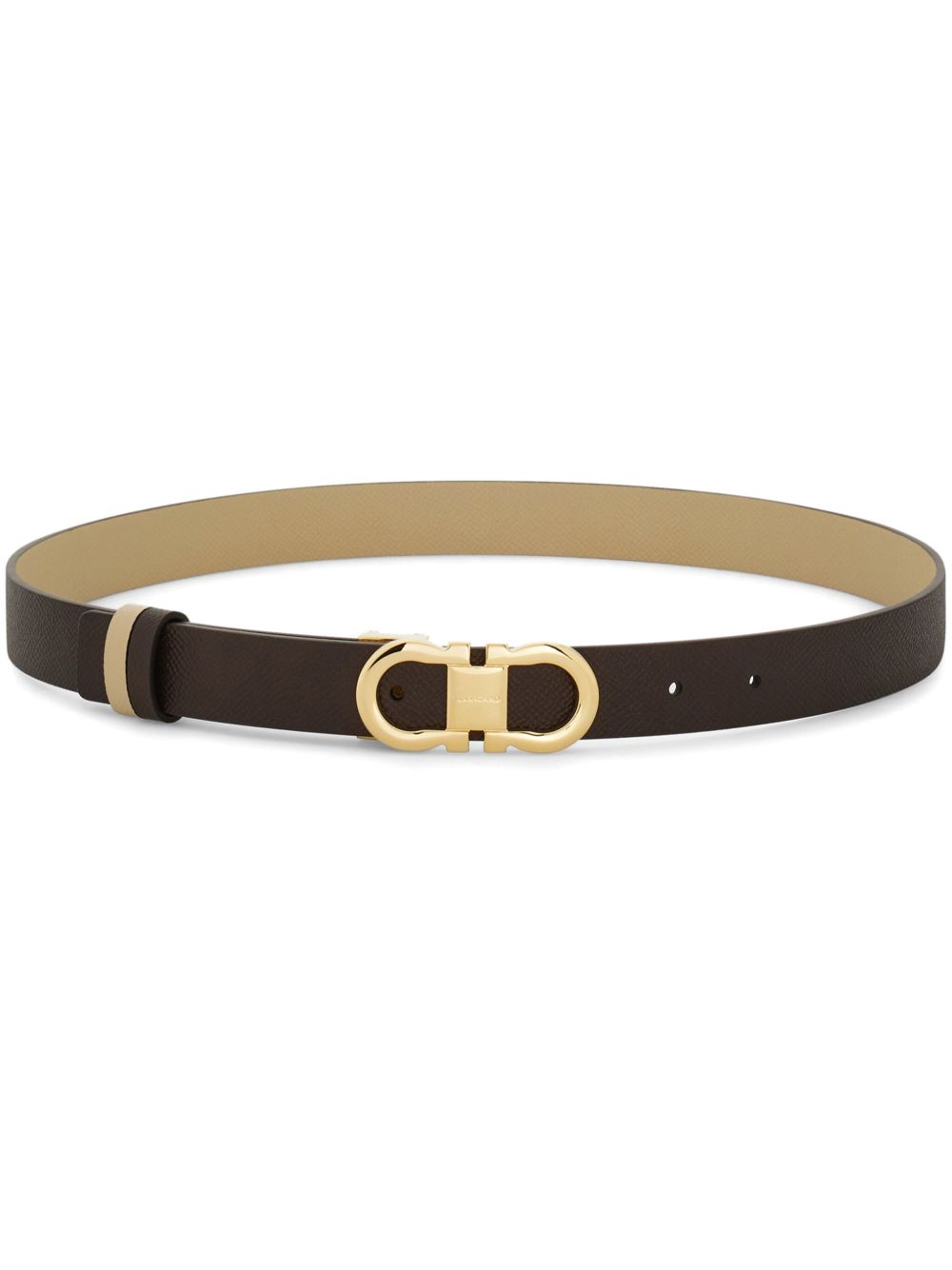 Ferragamo Gancini Leather Belt Brown