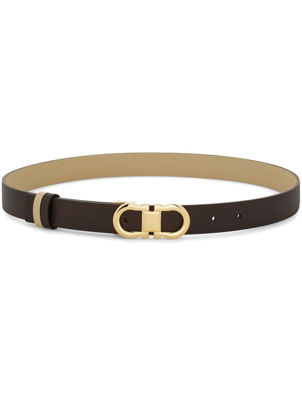 Ferragamo Gancini Leather Belt Brown