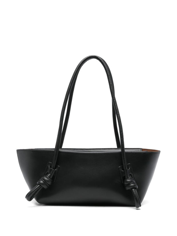 HEREU Fleca Leather Shoulder Bag Black