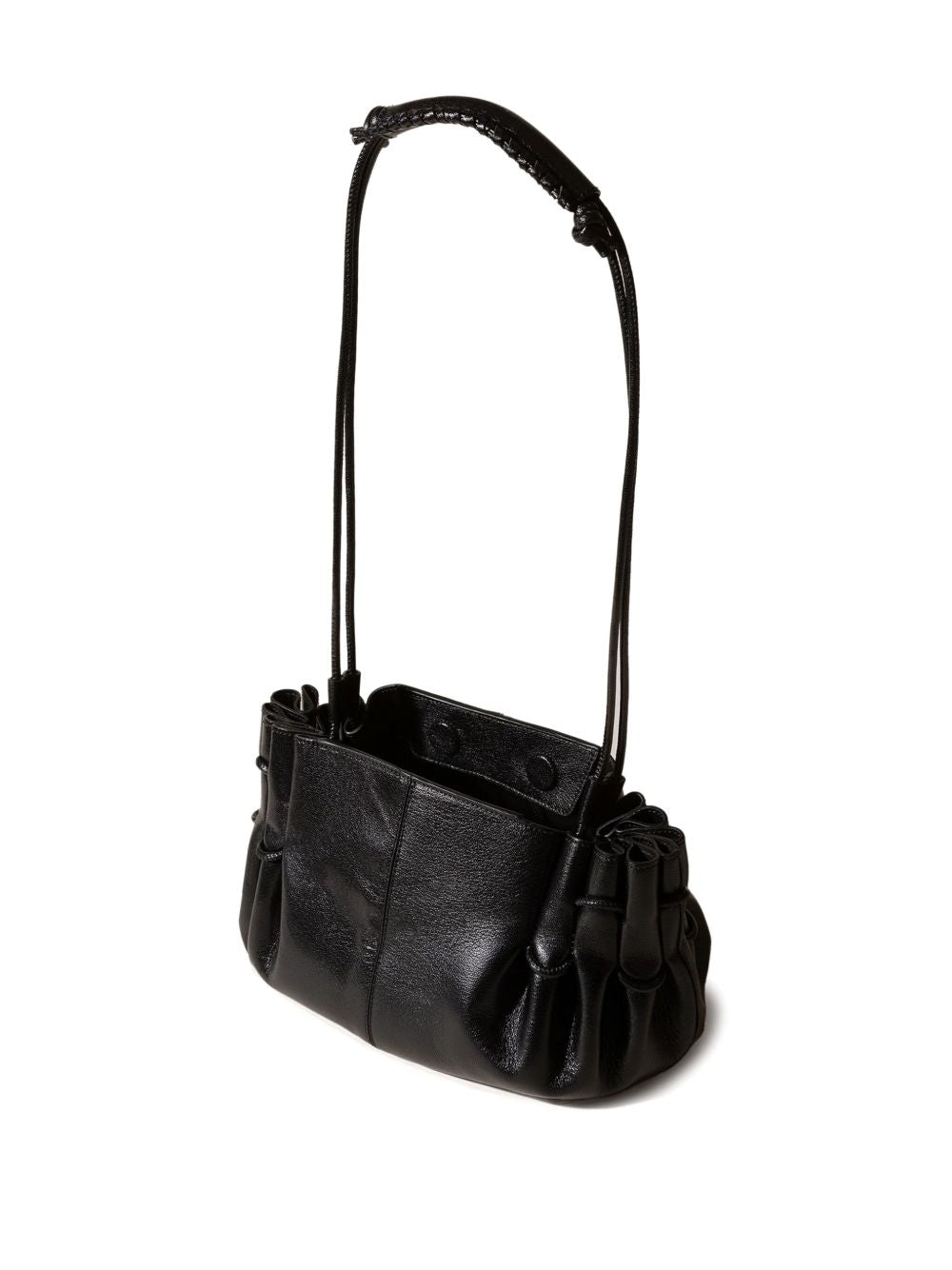 HEREU Arta Leather Shoulder Bag Black