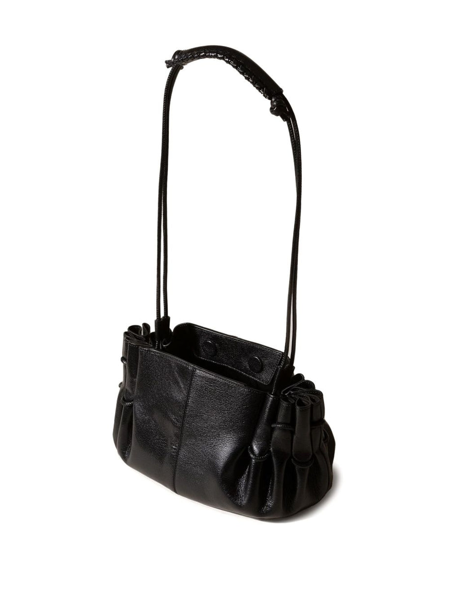 HEREU Arta Leather Shoulder Bag Black