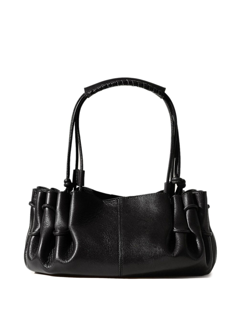 HEREU Arta Leather Shoulder Bag Black