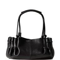 HEREU Arta Leather Shoulder Bag Black