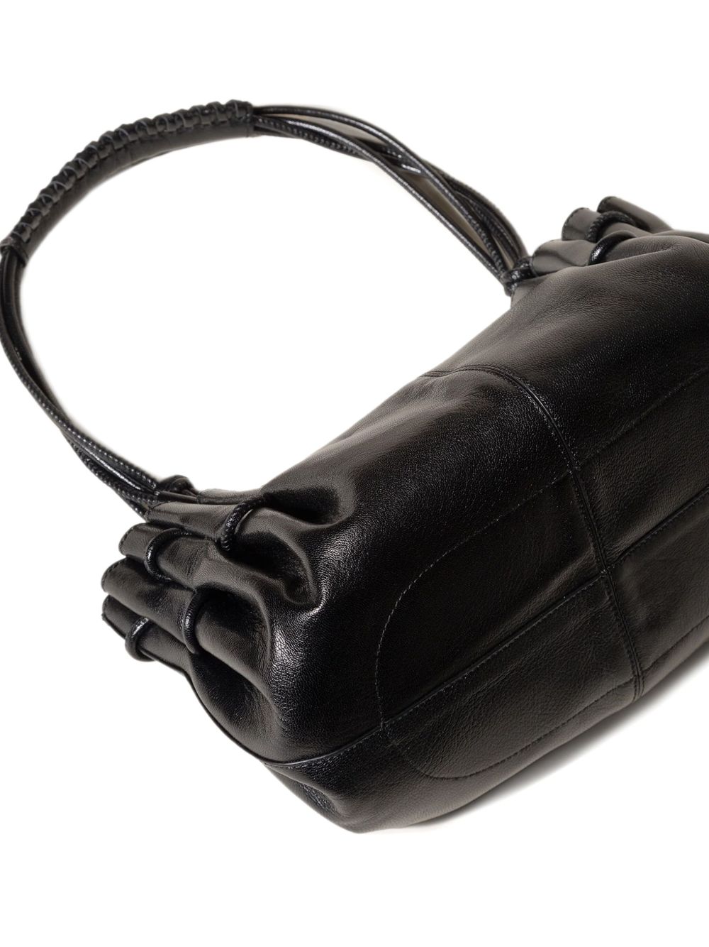 HEREU Arta Leather Shoulder Bag Black