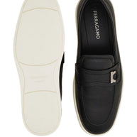 Ferragamo Leather Loafers Black