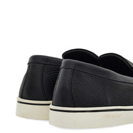 Ferragamo Leather Loafers Black