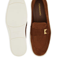 Ferragamo Leather Loafers Brown