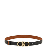 Ferragamo Gancini Leather Belt Black