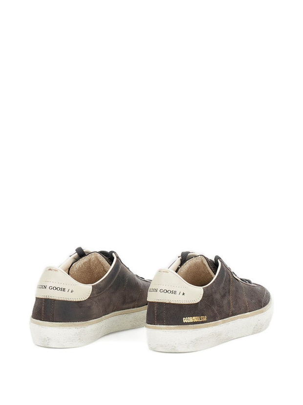 Golden Goose Soul-Star Leather Sneakers Grey