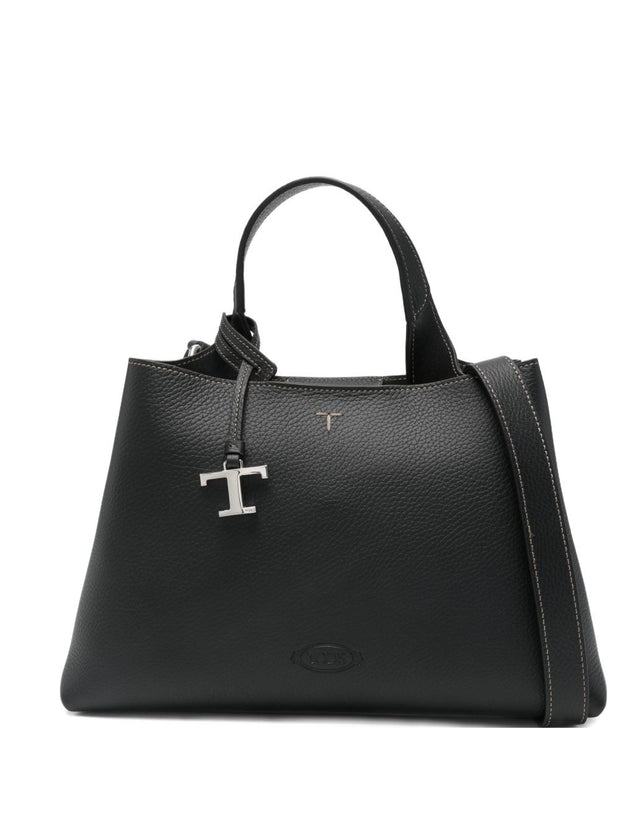 Tod's Small Leather Tote Bag Black