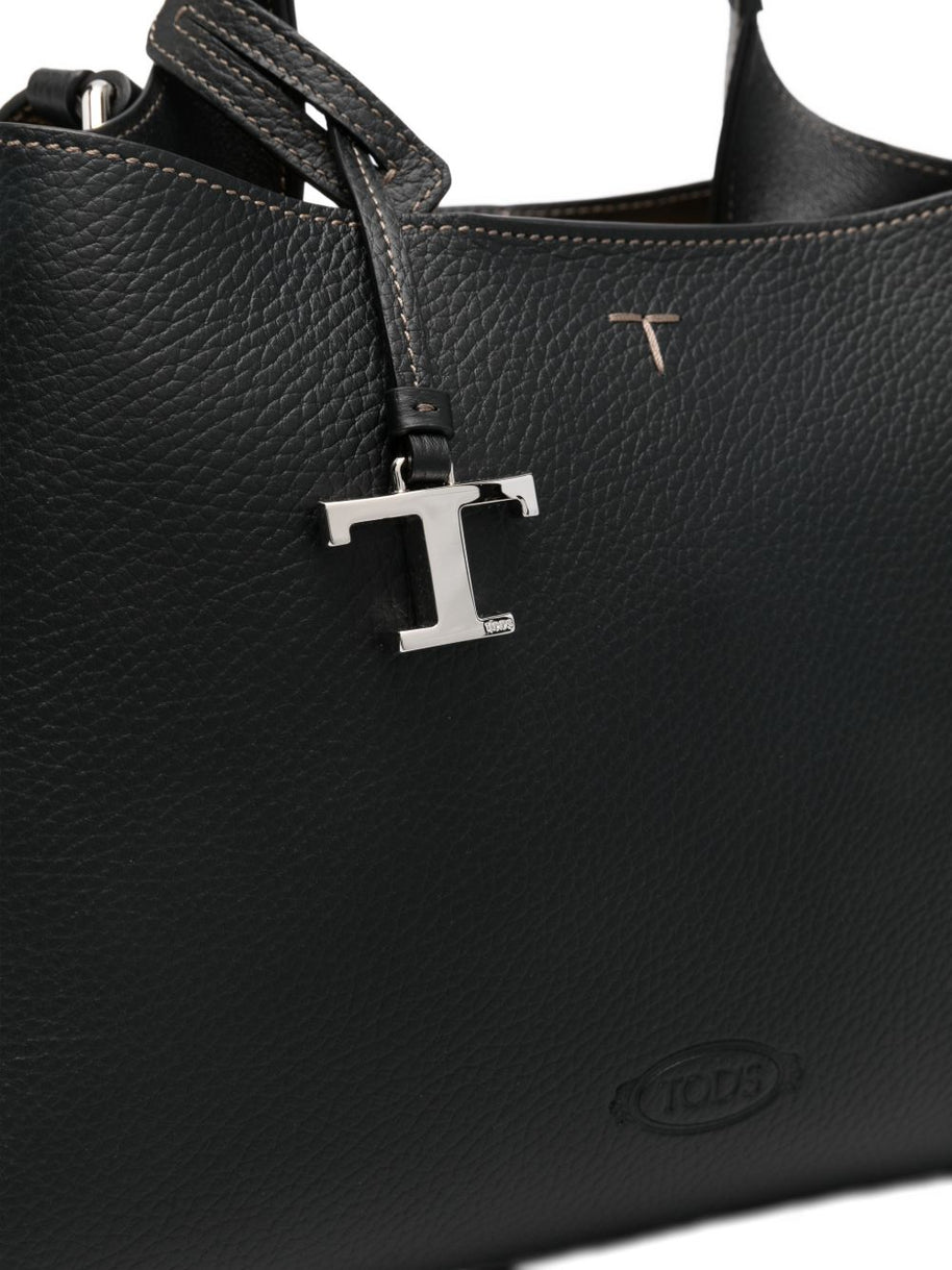 Tod's Small Leather Tote Bag Black