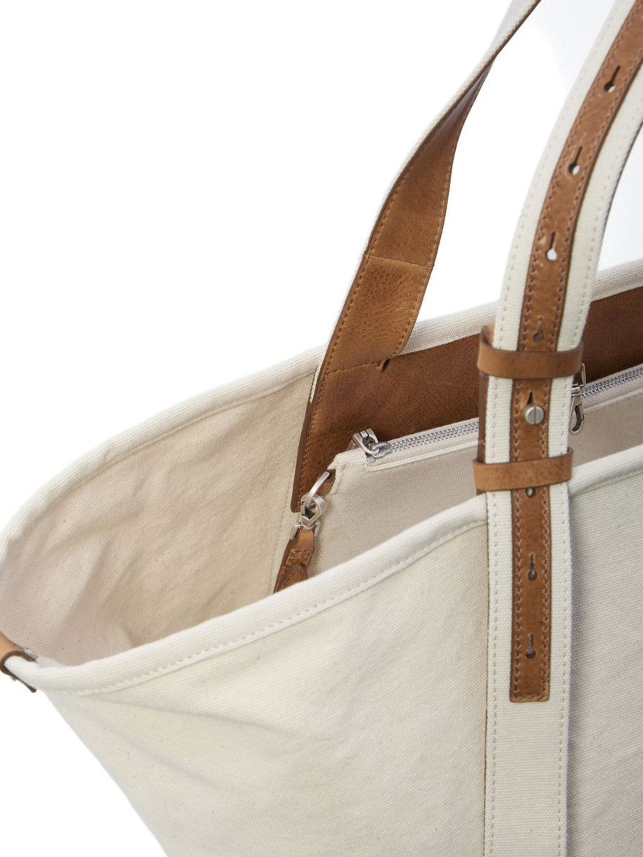 Golden Goose Canvas Tote Bag Beige