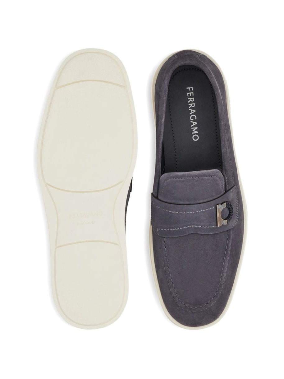 Ferragamo Leather Loafers Beige